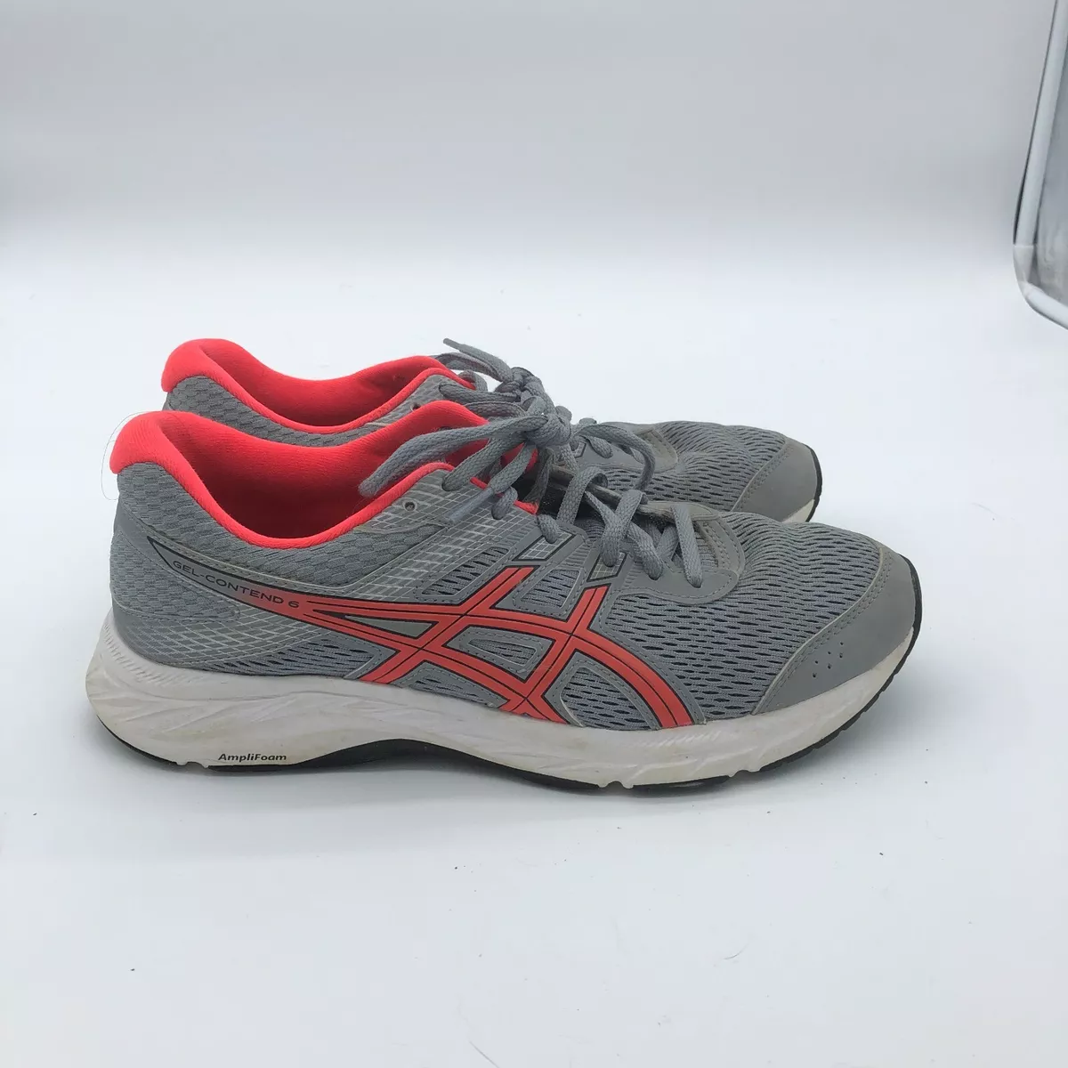 Asics Womens Gel Contend 6 Running Shoes Size 9 Grey Pink Athletic