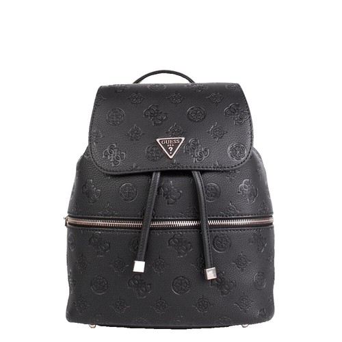 Guess Rylan Medium Black Faux-leather collegiate/travel Backpack. NWT GUESS Rylan faux-leather front pocket medium women main image 3
