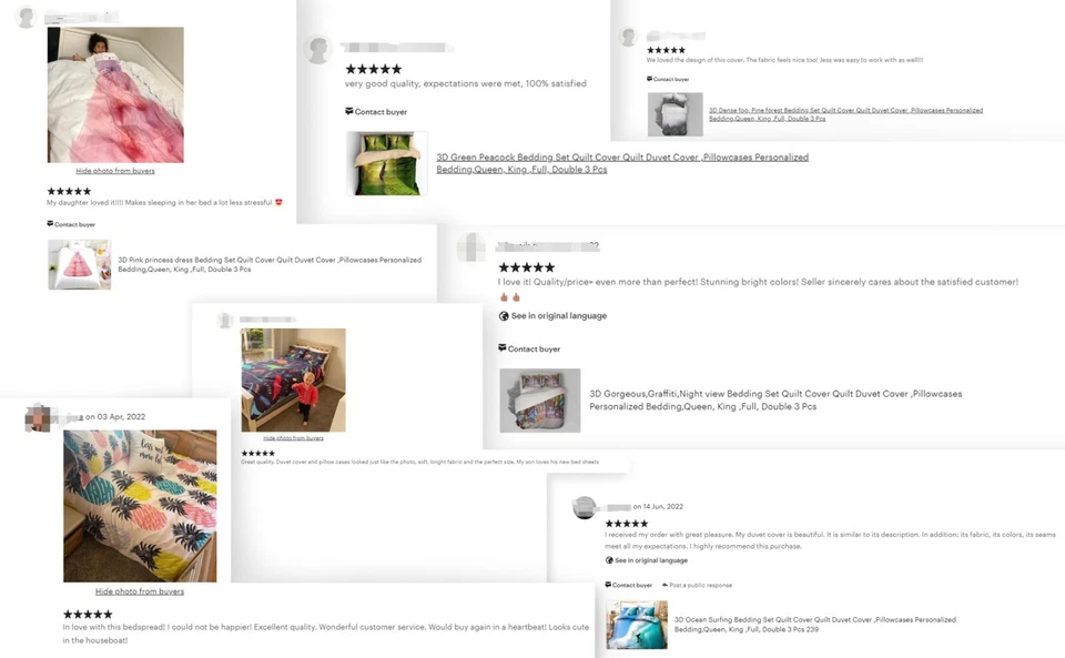 3D Circles Geometry Pattern Quilt Cover Set Bedding Sets Pillowcases Queen - Image 4 of 4