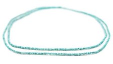 Tiny Blue Turquoise Stone Saucer Heishi Beads...