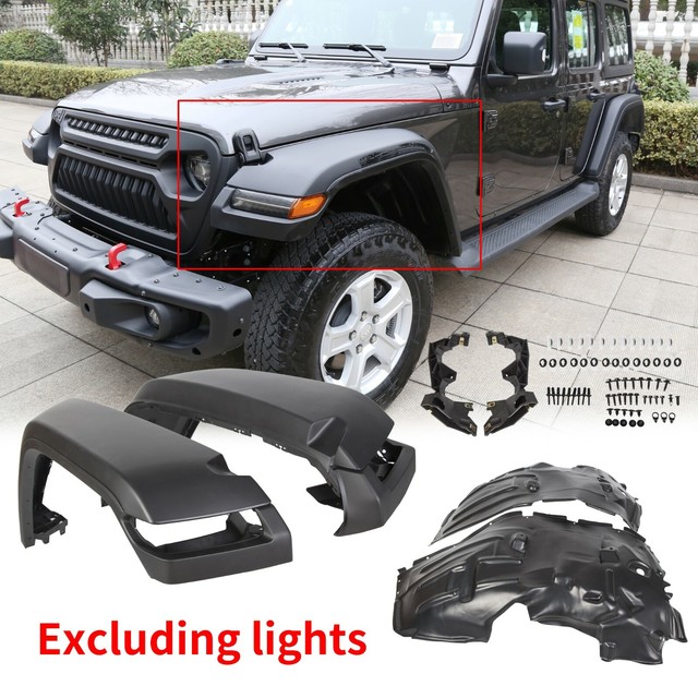 For 201820 Jeep Wrangler JL RUBICON Front Fender Flares HIGH TOP w