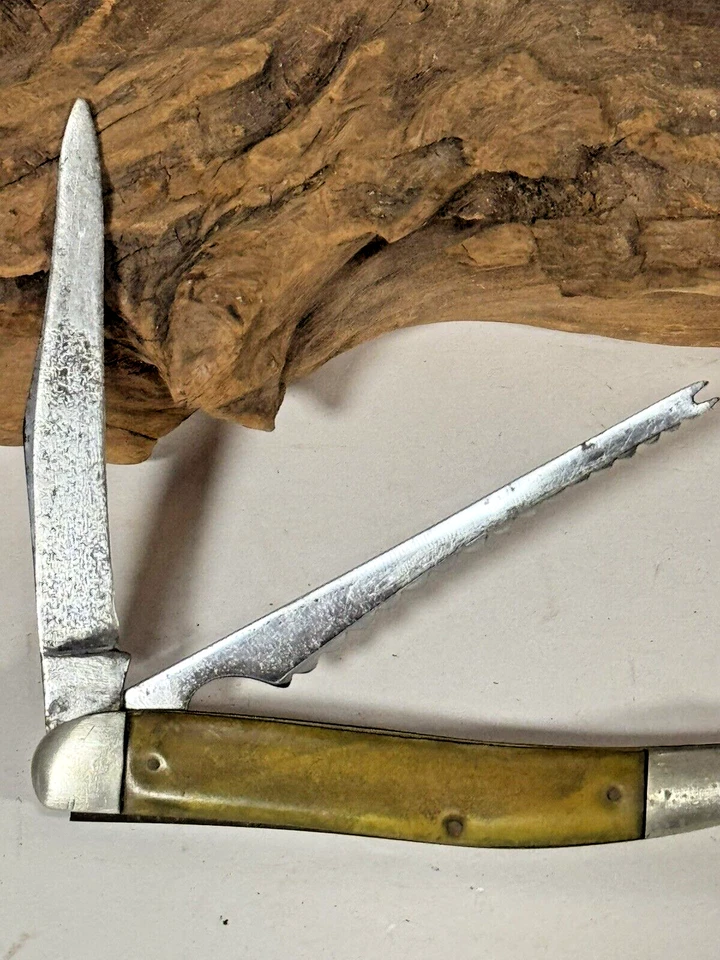 Cuchillo de Pesca Estuche Probado XX 1920 - 1940 Raro Foto 4 de 4