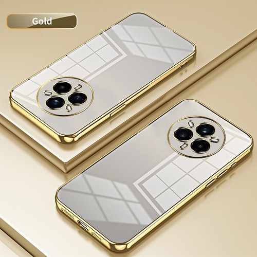 For Realme 14 Pro+, Shockproof Plating Frame Transparent Soft Rubber Case Cover - 第 10/21 張圖片