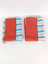 Red White Blue Striped Wamsutta Superlin Vintage 2x Standard Pillowcases 20"x30"