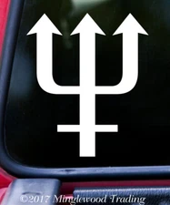 Neptune Vinyl Sticker | Planet Astrology Sign Zodiac Glyph | Die Cut Decal
