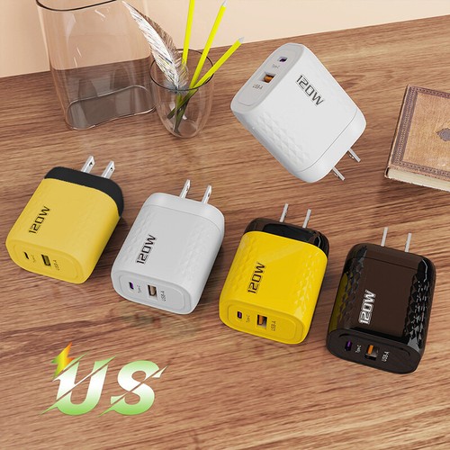 120W Type-C PD USB Charger For Iphone Android Phone Tablet USB-C Fast Charging - Zdjęcie 10 z 21