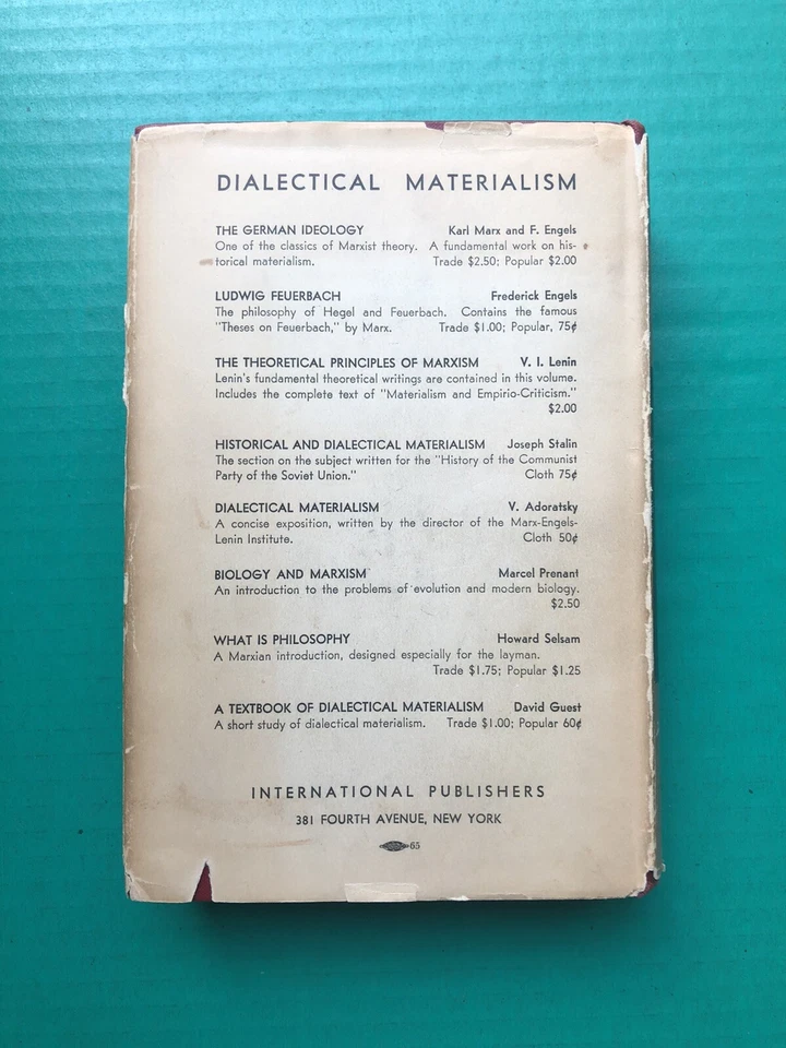 Dialectics of Nature By Frederick Engels (1940) International Publishers HC w/DJ - Image 2 of 4