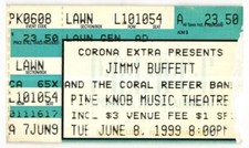 Vintage 1999 Jimmy Buffett Concert Ticket Stub Clarkston MI