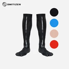 Smitizen Black Glossy Silicone Feet Covers Latex-like Costumes Suit for Fetish