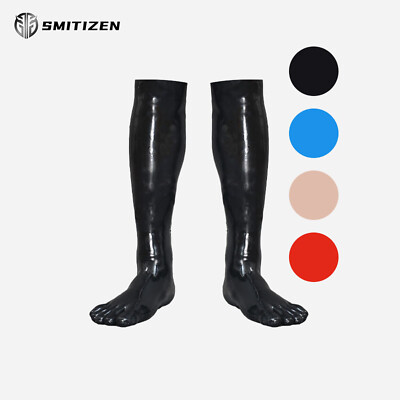 Smitizen Black Glossy Silicone Feet Covers Costume for Halloween Party Cosplay