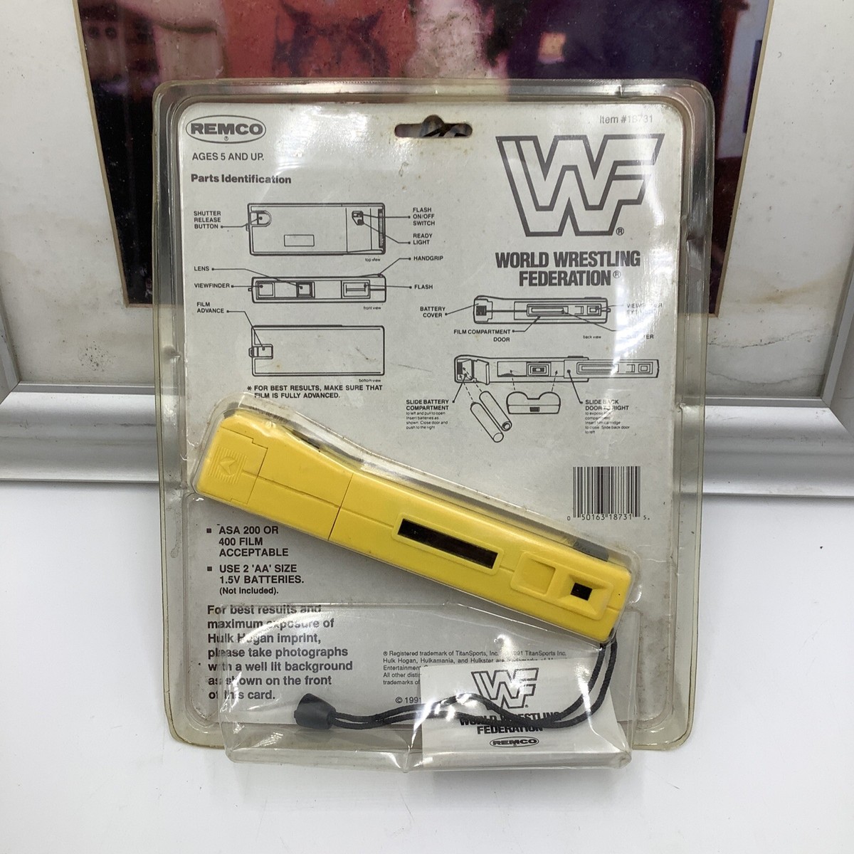 1991 Vintage Remco WWF Wrestling Hulk Hogan Color Camera MOC