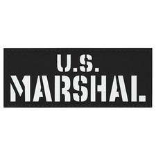 patch riflettente US Marshal 4x10 hi viz nero forze dell'ordine taglio laser