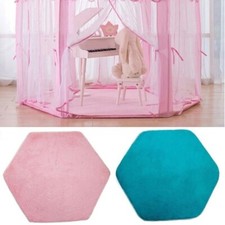Kids Play Tent Mat Hexagon Cushion Princess Castle Rug Playhouse Pad Area Rug