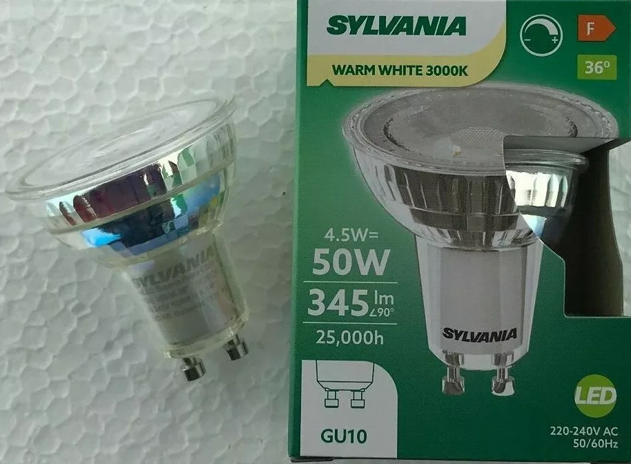 Ampoule spot LED GU10 blanc froid 345 lm 4,2 W 10 pièces SYLVANIA