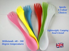 Spork Original Outdoor Camping, Hiking, Picnic Cutlery - 6 Colours Multi Tool 