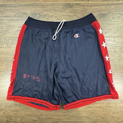 Vintage Champion USA Dream Team Shorts Mens XL Blue Olympic