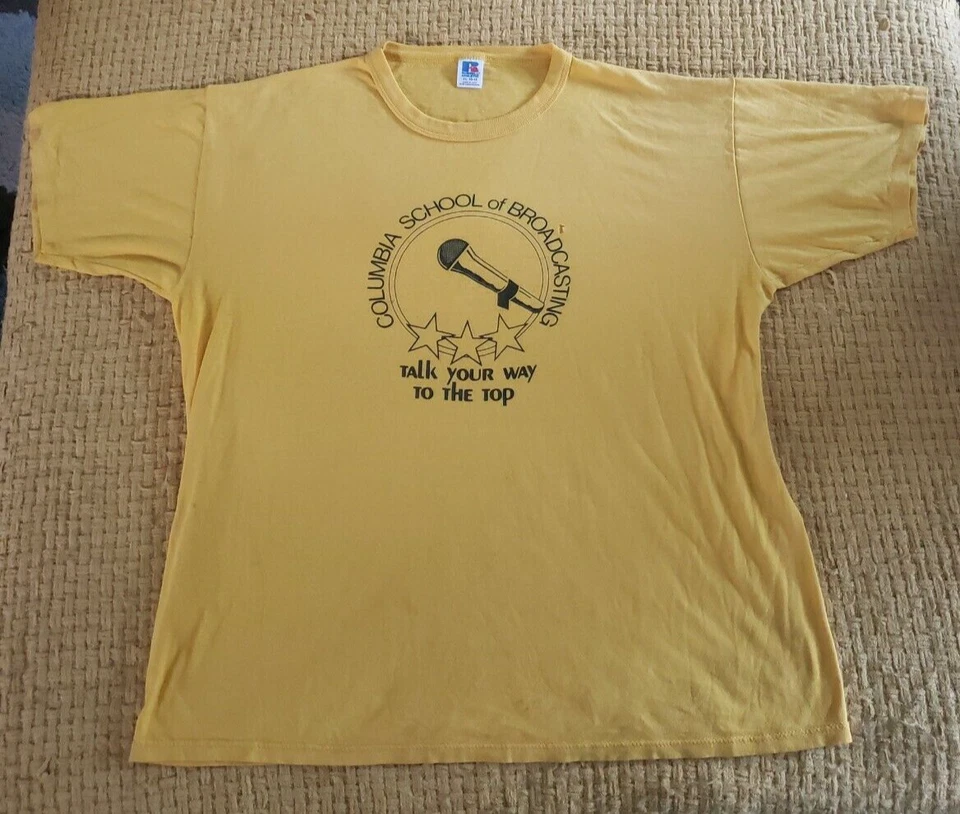 Camiseta Columbia School of Broadcasting Russell Tag Años 80 Vintage Talla XL LEER Foto 2 de 4