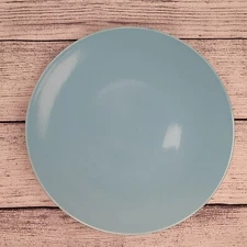 LINDT STYMEIST Satin Smooth Turquoise 8" Round SALAD PLATE, Vintage
