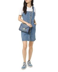 button front denim dress