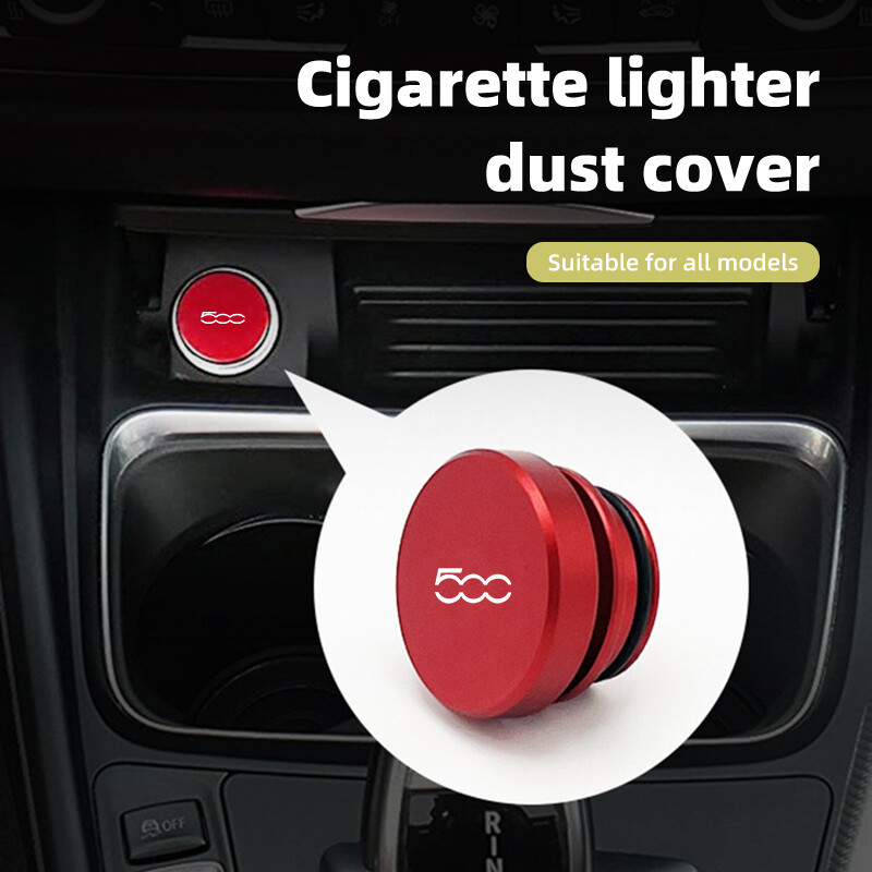 1X For Fiat 500 Car Cigarette Lighter Cover Accessories Beautiful Fun Gifts  NEW