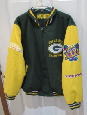 Green Bay Packers NFL Football Reversible Super Bowl XXXI Jacket
