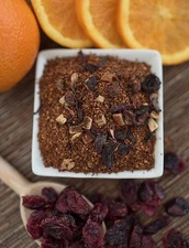 Cranberry Orange Rooibos Organic Tea loose leaf  Choice oz, lb or tea bags 