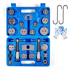 OMT 24pc Disc Brake Piston Caliper Compressor Tool Kit Wind Back Rewind Tool Set