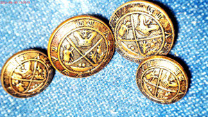 {Vintage Royal Blackheath Golf Club Crown & Thistles Brass  tone Coat Button
