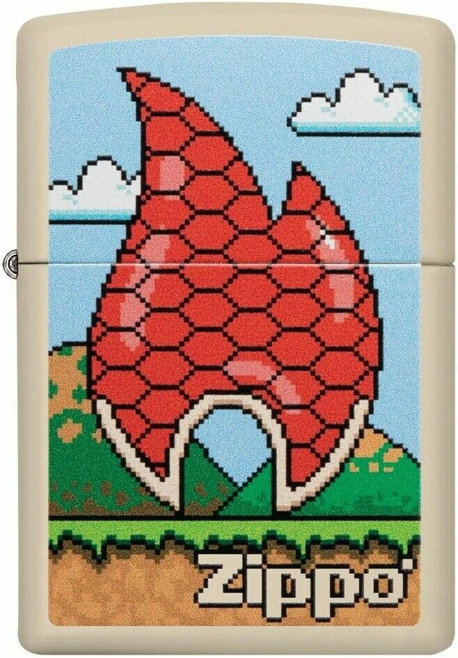 With 8 Bit Design Zippo Logo, 81554, New In Box