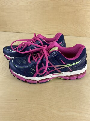 Asics Gel-kayano 22 Blue-pink-multicolor Running Shoes Womens Size  T597N
