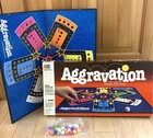 AGGRAVATION Board Game Vintage 1989 Milton Bradley 100% COMPLETE Marble Race