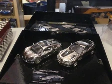 scalextric 1/32 slot cars    Bugetti Vayon & Mercedes SLR Chrome Edition set