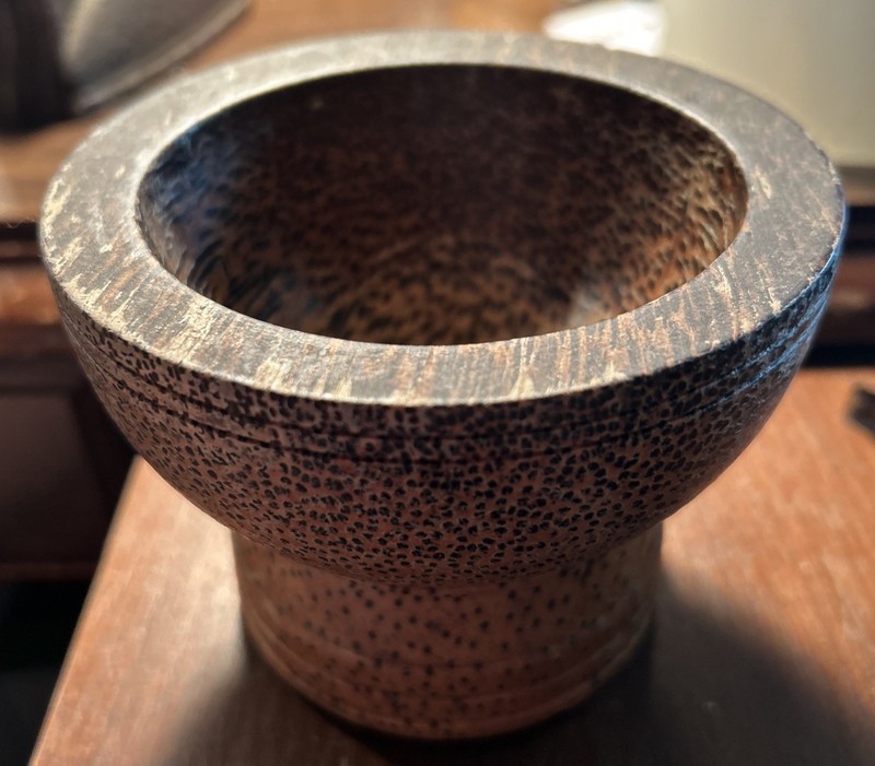 Palm Wood Mortar Bowl