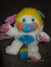 VINTAGE POPPLES WHITE PUFFBALL BLUES GREENS ORANGE CHEEKS 12" MATTEL