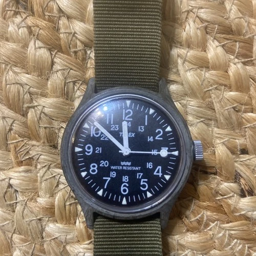 VTG Timex Vietnam Philippines mechanical military camper field watch Works!