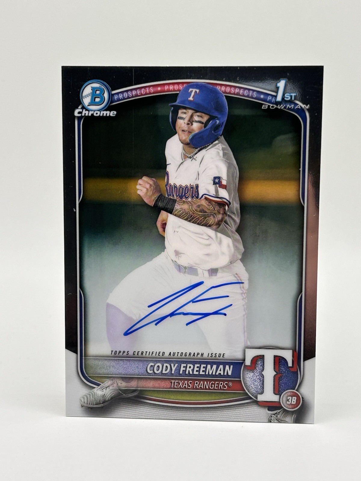 2025 Bowman - Chrome Prospect Autographs Cody Freeman #CPA-CFR (AU, RC) Rangers