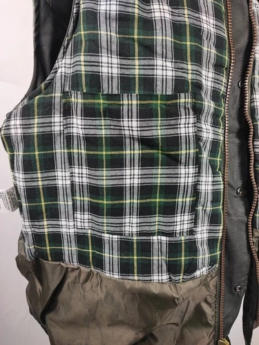 New Mens English Waxed Green Vest - Man Wax Olive Vest image 8