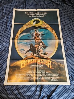 1982 THE BEASTMASTER Original One Sheet Poster 27x41 Marc Singer SCI FI FANTASY