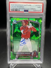 2025 Bowman Sapphire  - Chrome Prospect RC Auto Lucas Ramirez #CPS-LR Green /99 