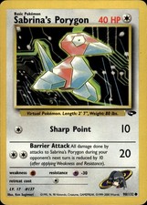 Sabrina's Porygon 98/132 Common Gym Challenge Pokemon Unlimited MP on eBay