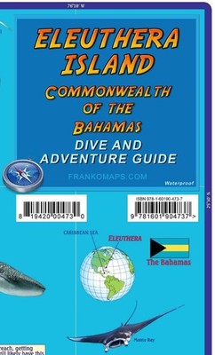 Eleuthera Island Dive & Adventure Map Bahamas Franko Maps