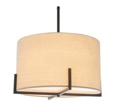 Semi Flush Mount Ceiling Light Fixture With Drum Shade