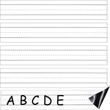 10 Pcs Magnetic Sentence Strips, 12 X 3 Inch Dry Erase Lined Magnetic Sentence S