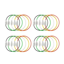 20* 1.5mm Screw Locking Wire Keychain Cable Rope Key Holder Keyring Chain Ring F