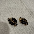 Vintage WEISS Black Rhinestone Earrings — photo 1
