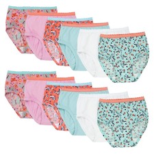 Fruit of the Loom Toddler Girls' 4-5T, Brief - 12 Pack - Assorted Colors