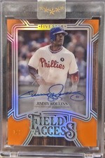 2025 Topps Five Star Field Access Autograph Jimmy Rollins Bookend 1/3 Encased