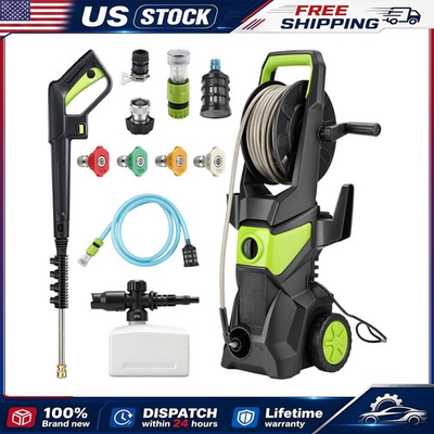 #ad Electric High Pressure Washer 5000PSI 3.2GPM Power Washer With Hose Reel Portabl $112.81