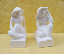 Frauen  Figuren, wei&szlig;e Keramik , Royal Delft?! VintageArt Dekorstion