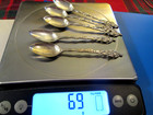 FIVE Antique German Spoons 800 SILVER 69 G. (crown/crescent c. 1900) SILVER $166 — photo 5